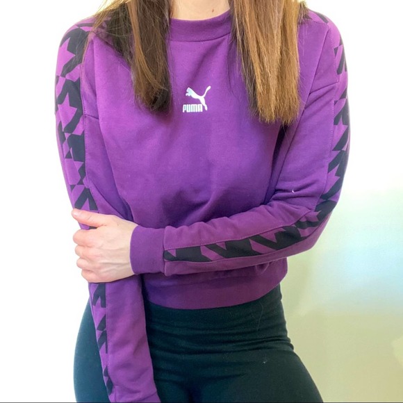 Puma Cropped Crew Neck Sweater 